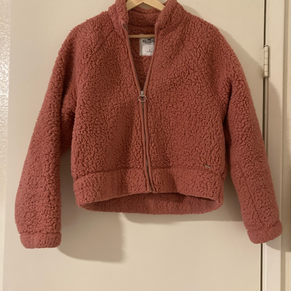 Hollister Coral Sherpa Jacket